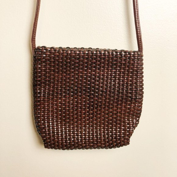 Nine West Handbags - Nine West Wicker Crossbody Bag Brown